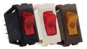 Illuminated On/Off Switches, 12V Red/Black, 3/bag