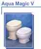 Hand Flush, High Profile, White w/Water Saver, Aqua Magic V