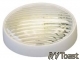 Oval Porch Light, White w/o Switch