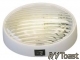 Oval Porch Light, White, w/ Switch