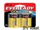 Alkaline Batteries, D, 2/card